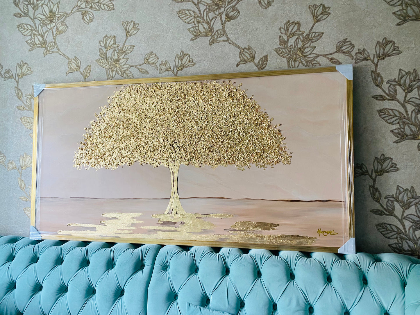 “Gold Tree Abstract Artwork”