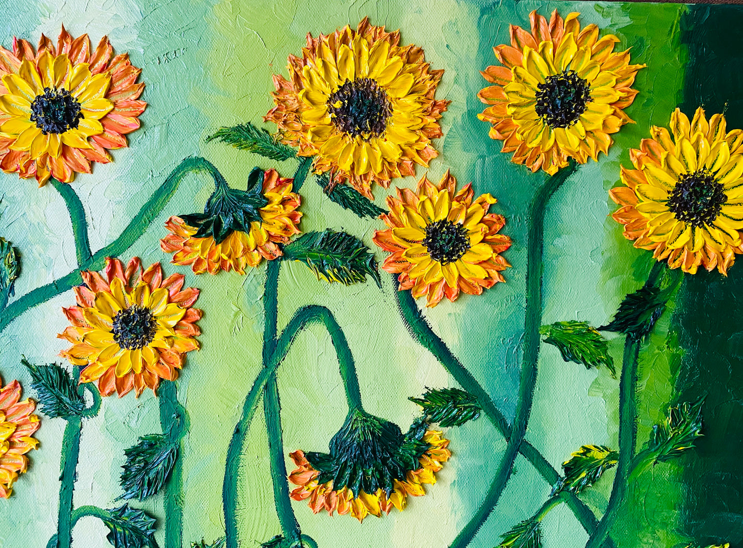 “Sunflower bunch in a garden”